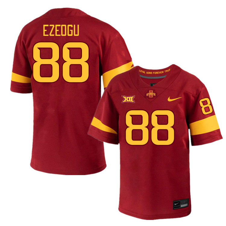 Men #88 Ikenna Ezeogu Iowa State Cyclones College Football Jerseys Stitched-Cardinal